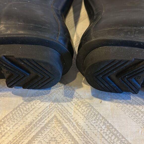 Hunter Women's Original Tall Rain Black Boots - Size 8 - Picture 7 of 7